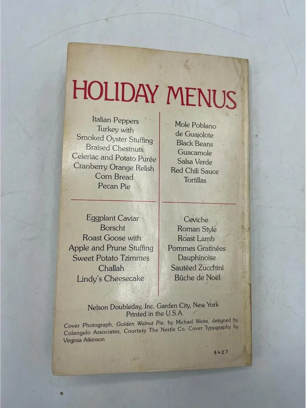 Vintage Holiday Recipes Cookbook by Moira Hodgson (1981)